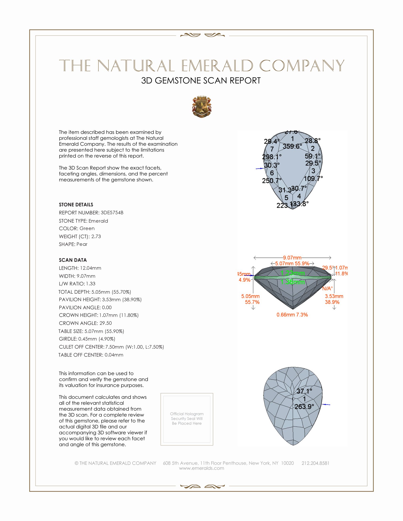 2.73 Ct. Emerald from Brazil