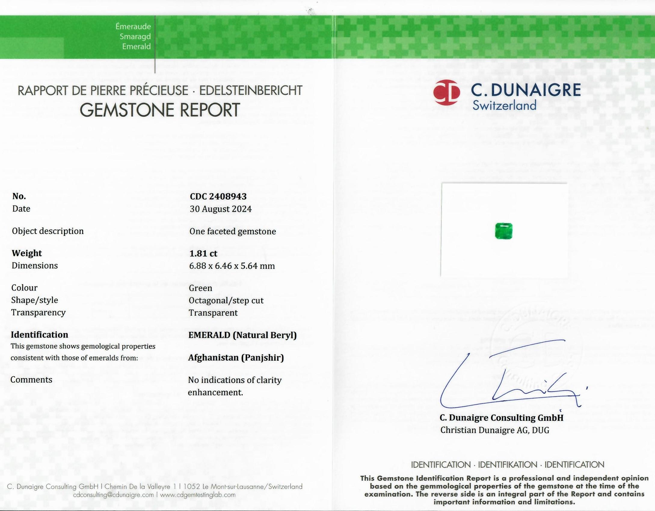 1.81 Ct. Emerald from Afghanistan