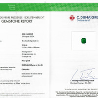 5.36 Ct. Emerald from Colombia Scan Report