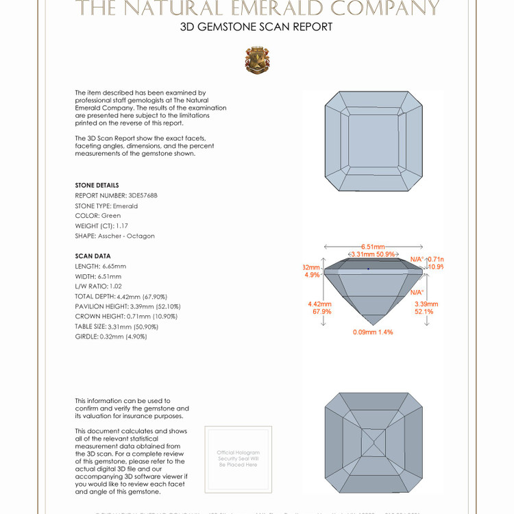 1.17 Ct. Emerald from Colombia