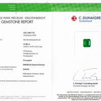 14.85 Ct. Emerald from Zambia Scan Report