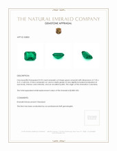 0.95 Ct. Emerald from Colombia Appraisal
