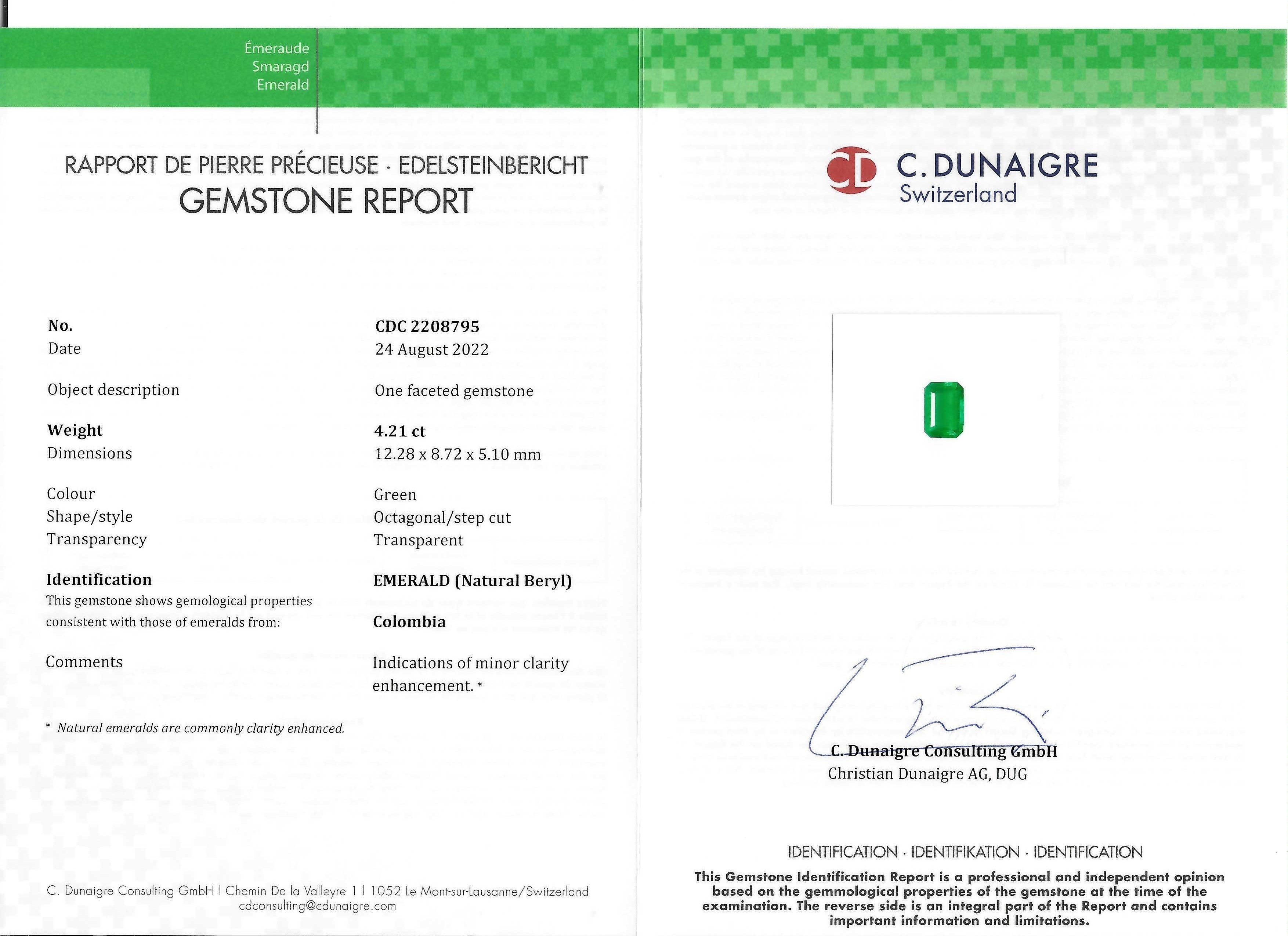 4.21 Ct. Emerald from Colombia