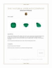 2.09 Ct. Emerald from Colombia Appraisal