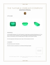 1.09 Ct. Emerald from Zambia Appraisal
