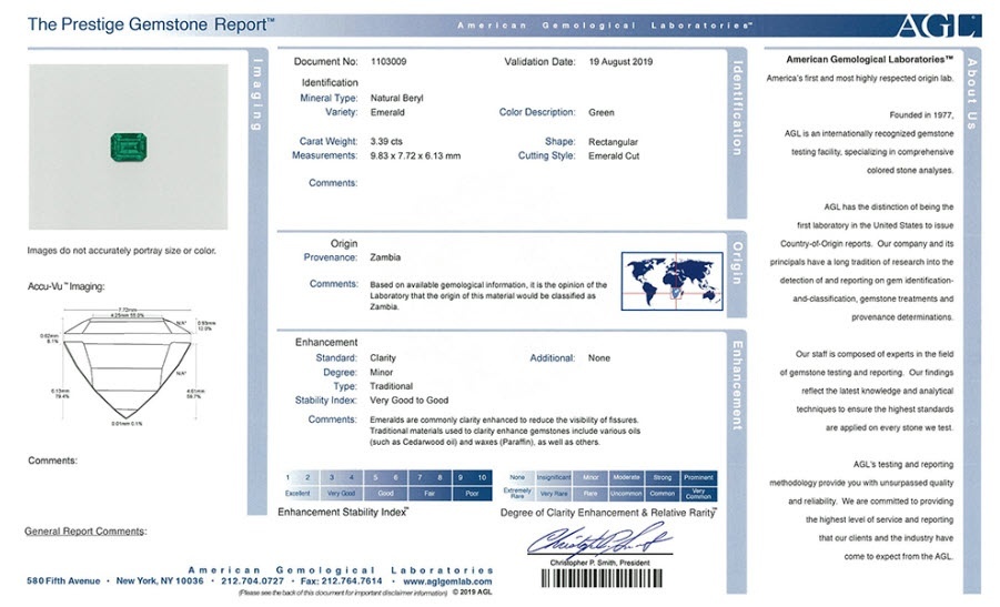 3.39 Ct. Emerald from Zambia
