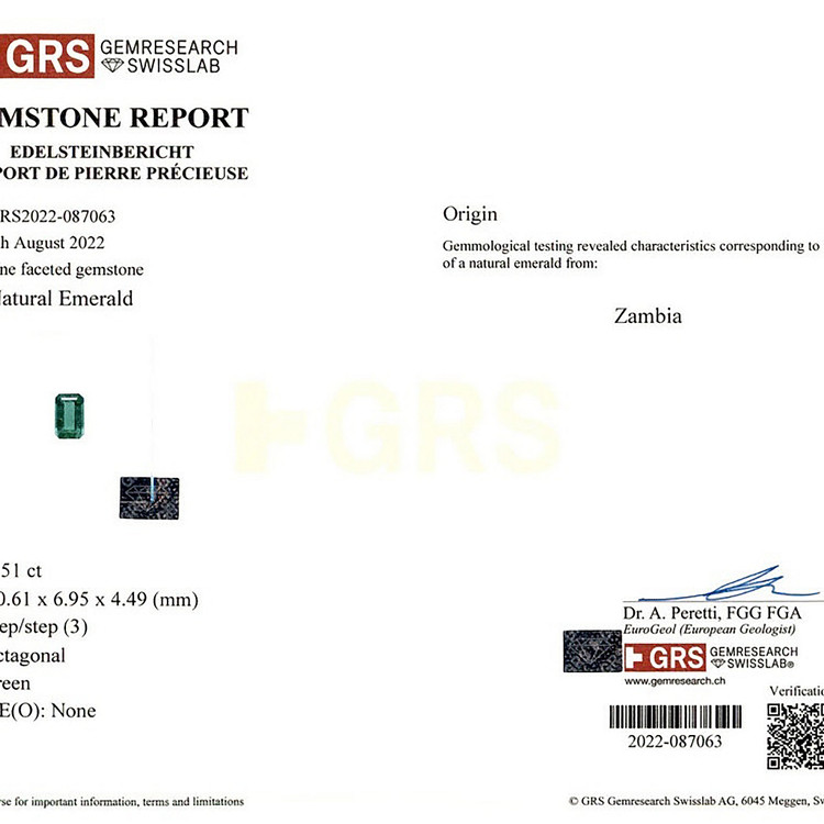2.51 Ct. Emerald from Zambia