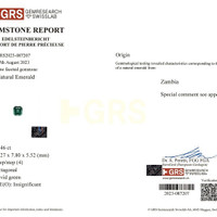 2.46 Ct. Emerald from Zambia Scan Report