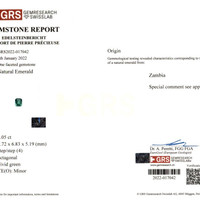 2.05 Ct. Emerald from Zambia Scan Report