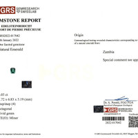 2.05 Ct. Emerald from Zambia Scan Report
