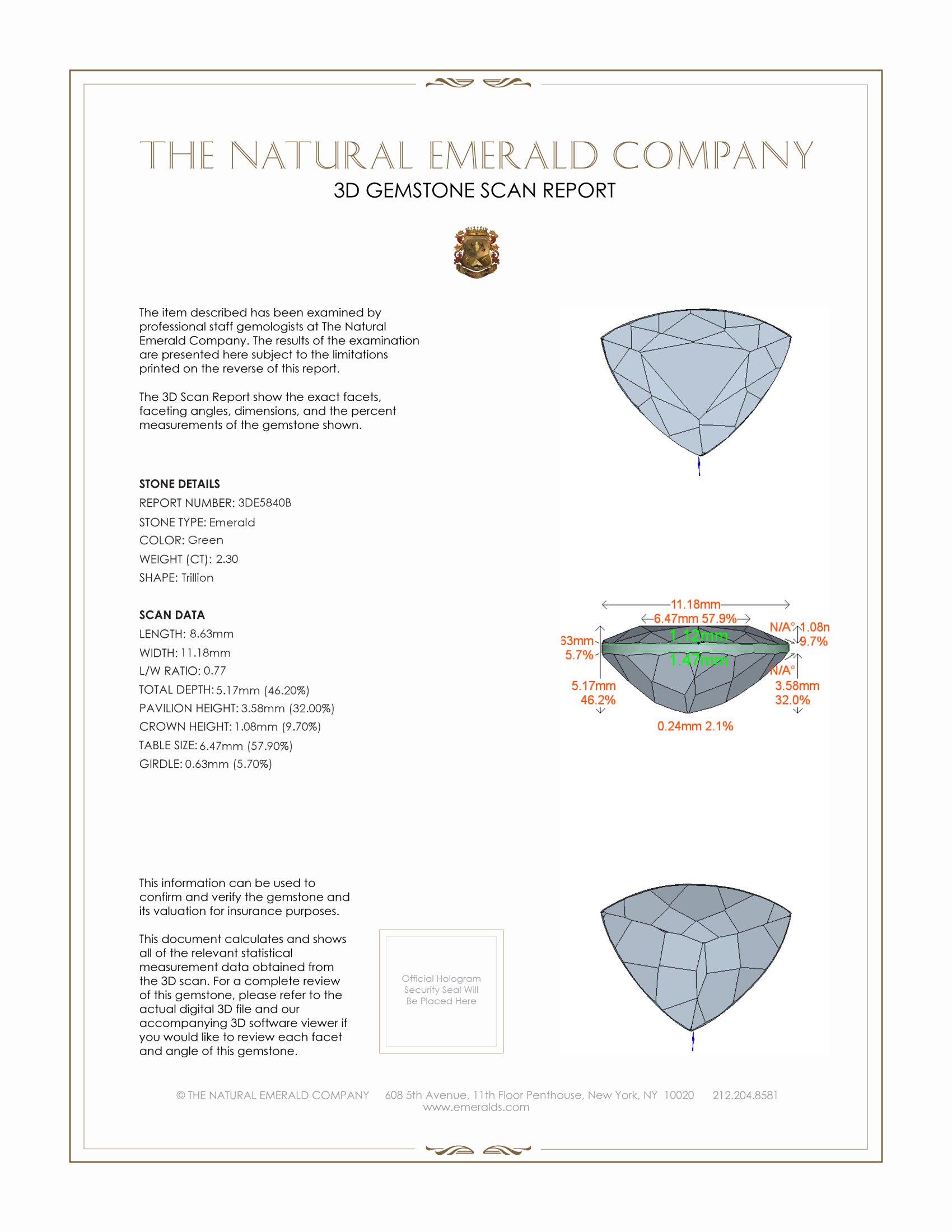 2.30 Ct. Emerald from Zambia