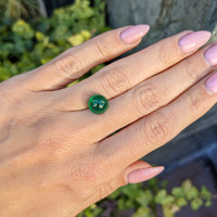 3.56 Ct. Cabochon Emerald from Zambia Life Style