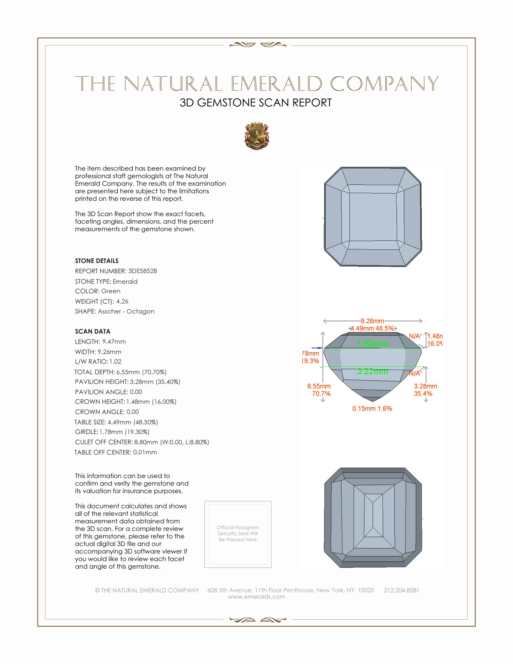 4.26 Ct. Emerald from Nigeria