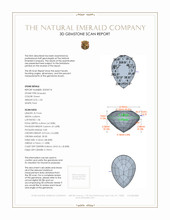 1.33 Ct. Emerald from Zambia 3 D Scan Report