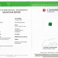 9.81 Ct. Emerald from Zambia Scan Report