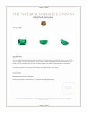 0.86 Ct. Emerald from Colombia Appraisal