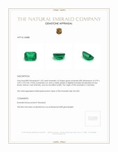 1.03 Ct. Emerald from Colombia Appraisal