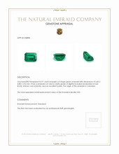 0.97 Ct. Emerald from Colombia Appraisal