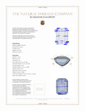 0.82 Ct. Emerald from Zambia 3 D Scan Report