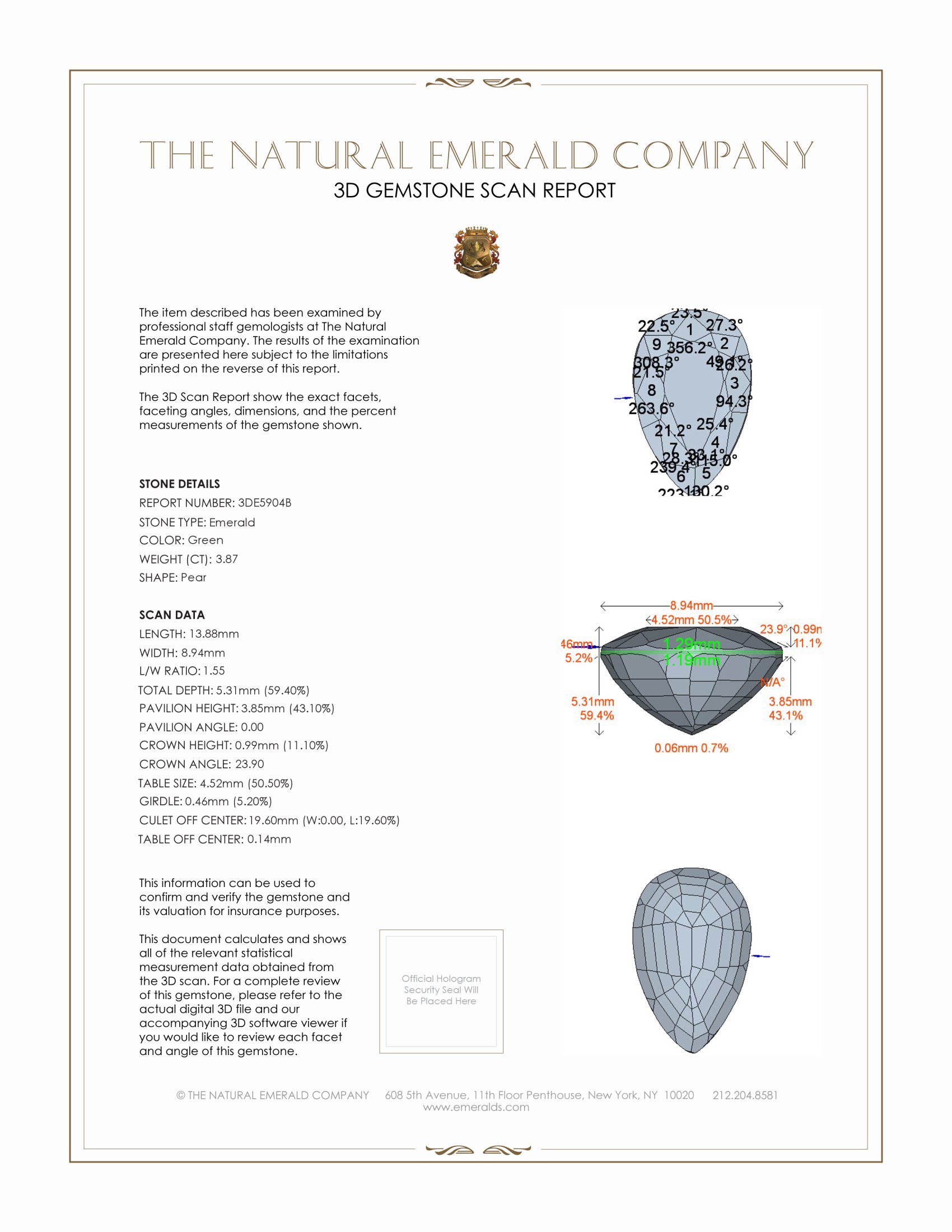 3.87 Ct. Emerald from Zambia