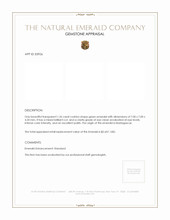 1.26 Ct. Emerald from Madagascar Appraisal