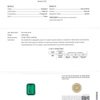 4.92 Ct. Emerald from Zambia Scan Report