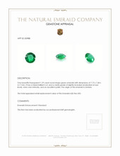 1.29 Ct. Emerald from Zambia Appraisal