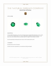 1.29 Ct. Emerald from Zambia Appraisal