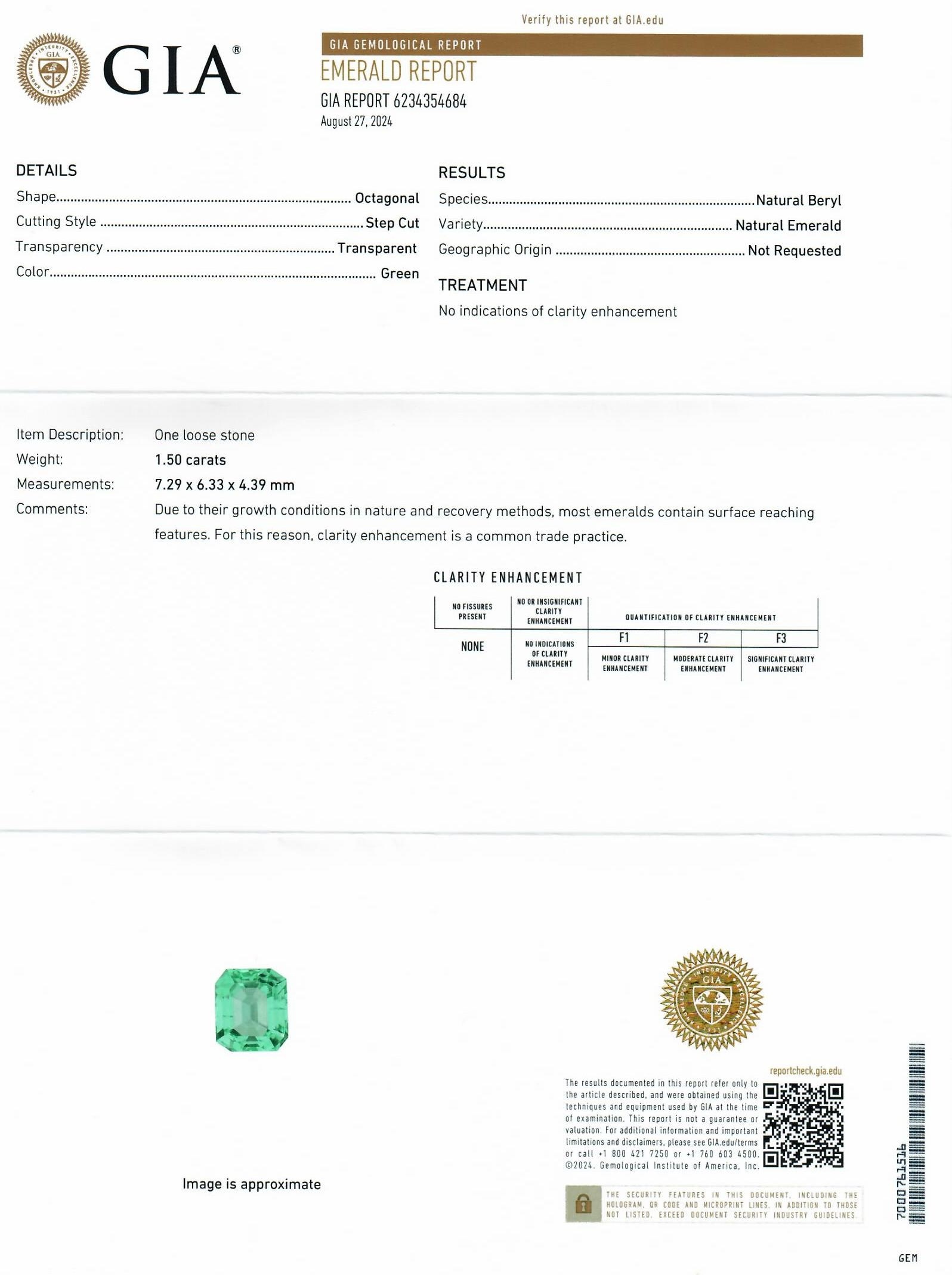 1.50 Ct. Emerald from Zambia