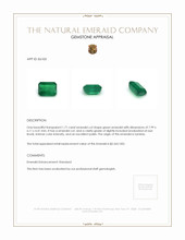 1.71 Ct. Emerald from Zambia Appraisal