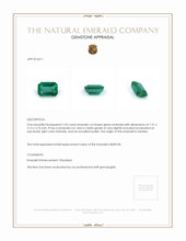 1.03 Ct. Emerald from Zambia Appraisal