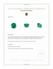 0.93 Ct. Emerald from Zambia Appraisal