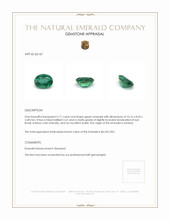 2.71 Ct. Emerald from Zambia Appraisal