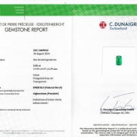5.91 Ct. Emerald from Afghanistan Scan Report