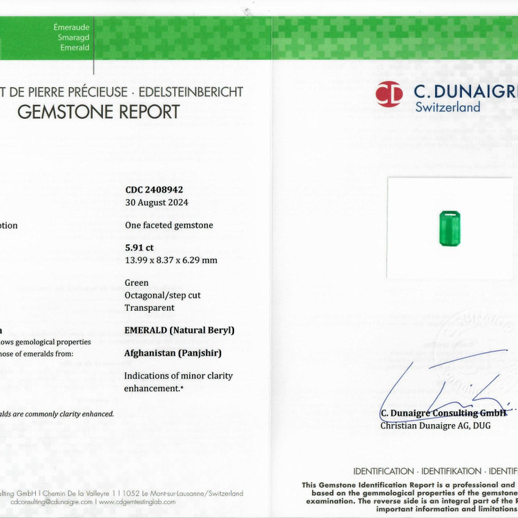 5.91 Ct. Emerald from Afghanistan