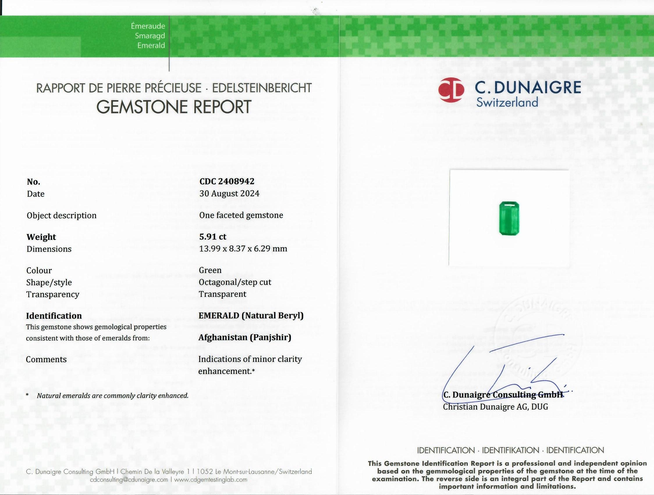 5.91 Ct. Emerald from Afghanistan
