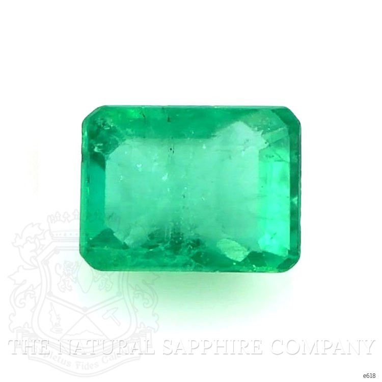 Pave Emerald Ring 1.03 Ct., 18K White Gold
