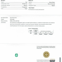 0.54 Ct. Emerald from Nigeria Scan Report