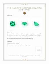 2.07 Ct. Emerald from Colombia Appraisal