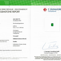 2.58 Ct. Emerald from Zambia Scan Report