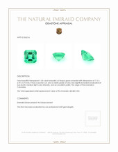 1.50 Ct. Emerald from Colombia Appraisal