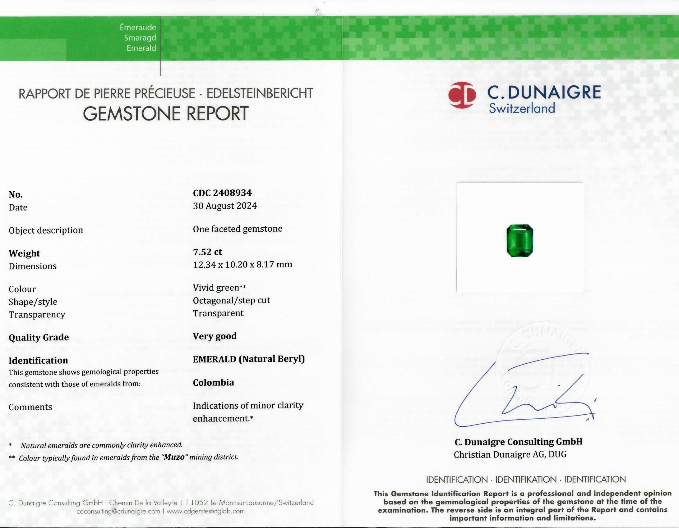 7.52 Ct. Emerald from Colombia