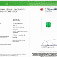 25.13 Ct. Emerald from Colombia Scan Report