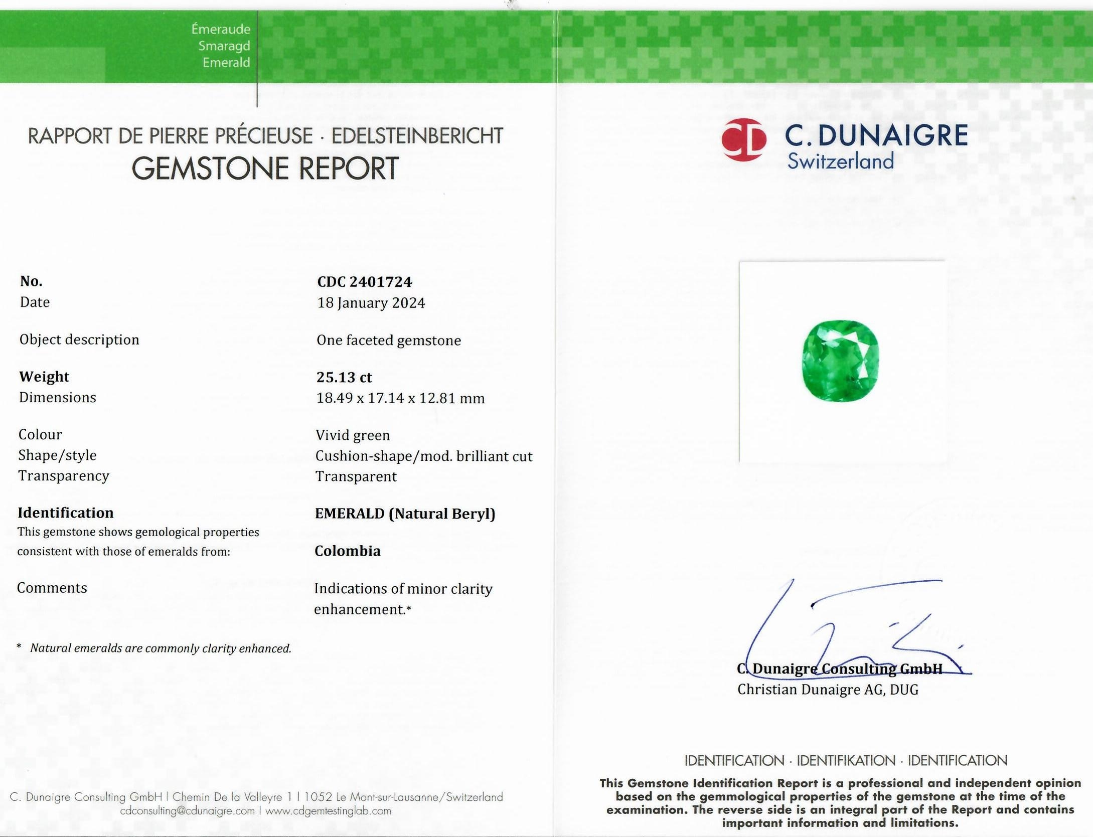 25.13 Ct. Emerald from Colombia