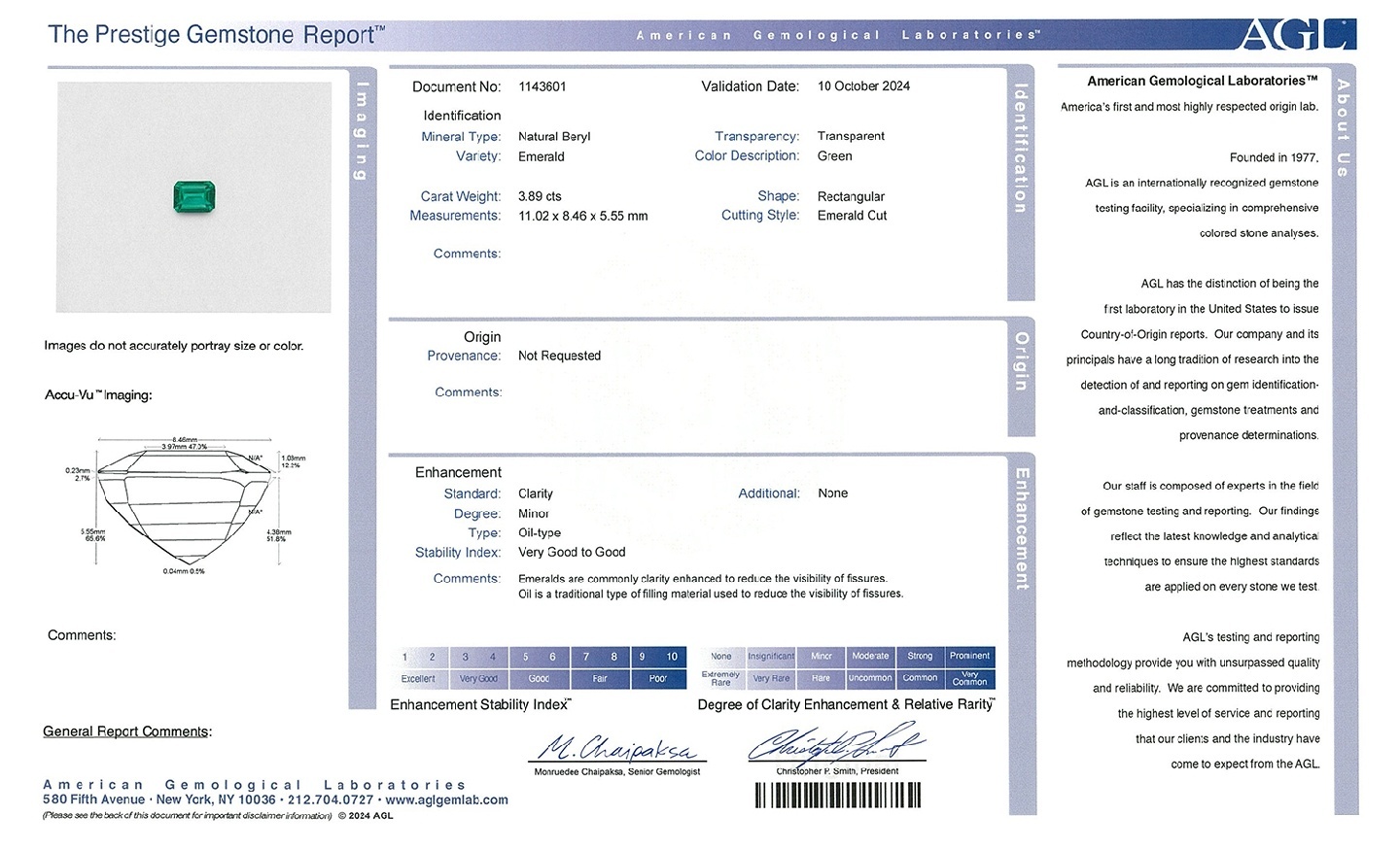 3.89 Ct. Emerald from Zambia