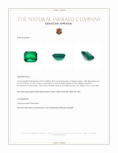 4.56 Ct. Emerald from Zambia Appraisal