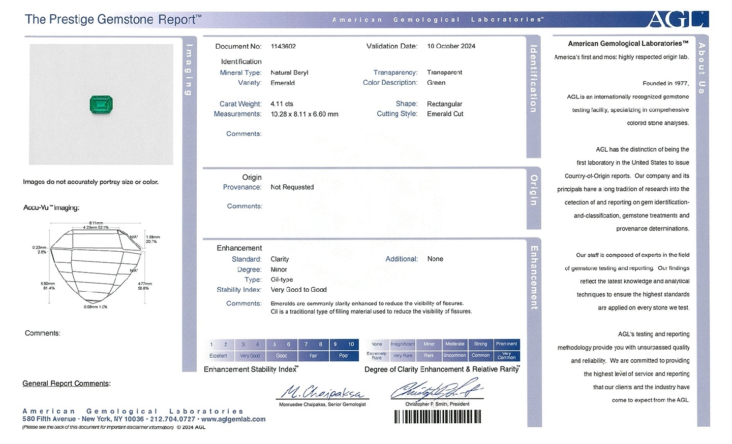 4.11 Ct. Emerald from Zambia