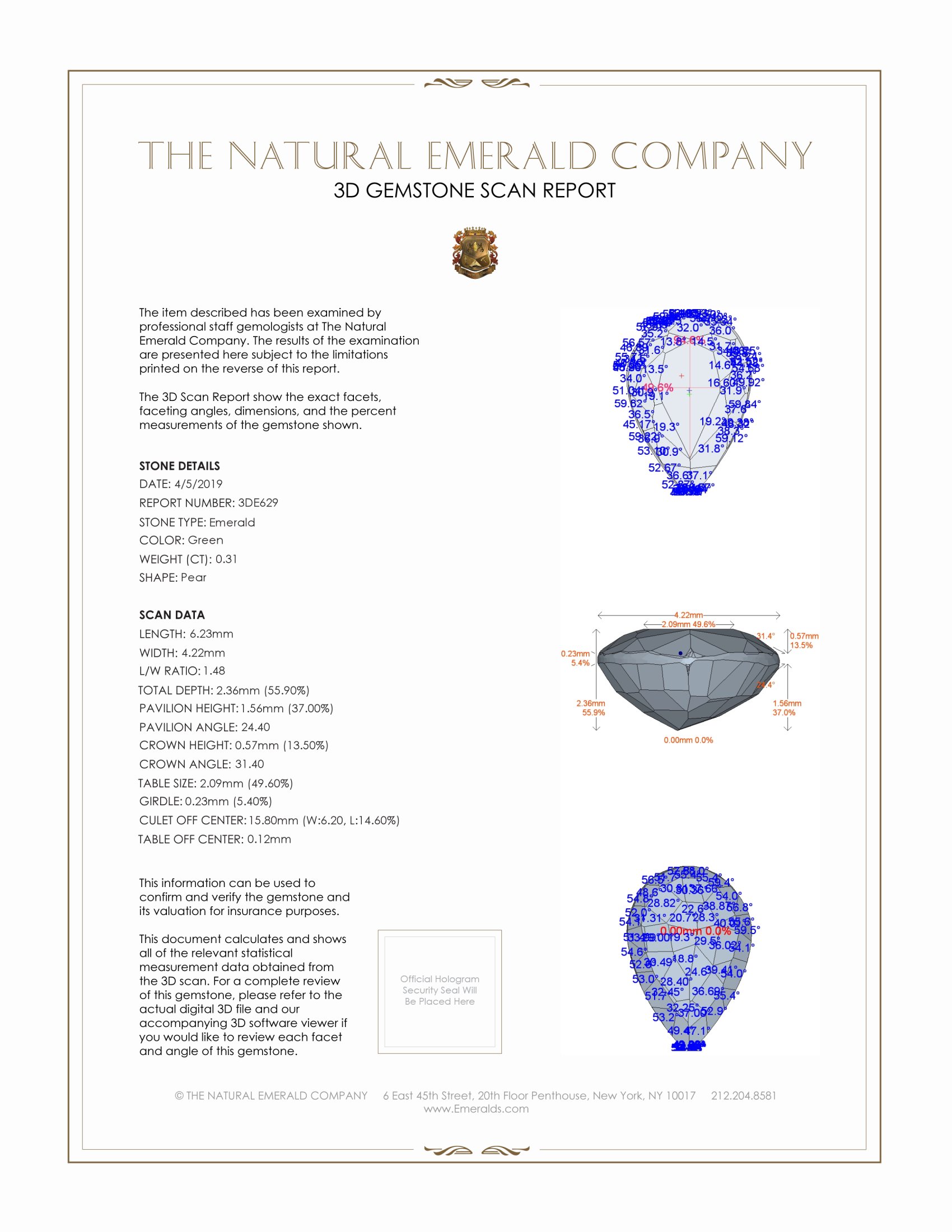 0.31 Ct. Emerald from Zambia