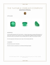 0.58 Ct. Emerald from Zambia Appraisal