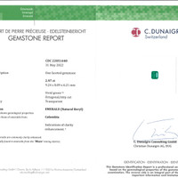 2.97 Ct. Emerald from Colombia Scan Report